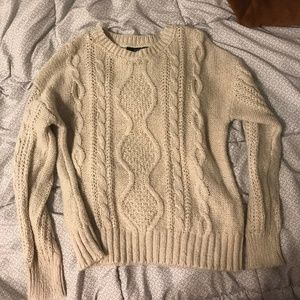 Ribbed Sweater - White